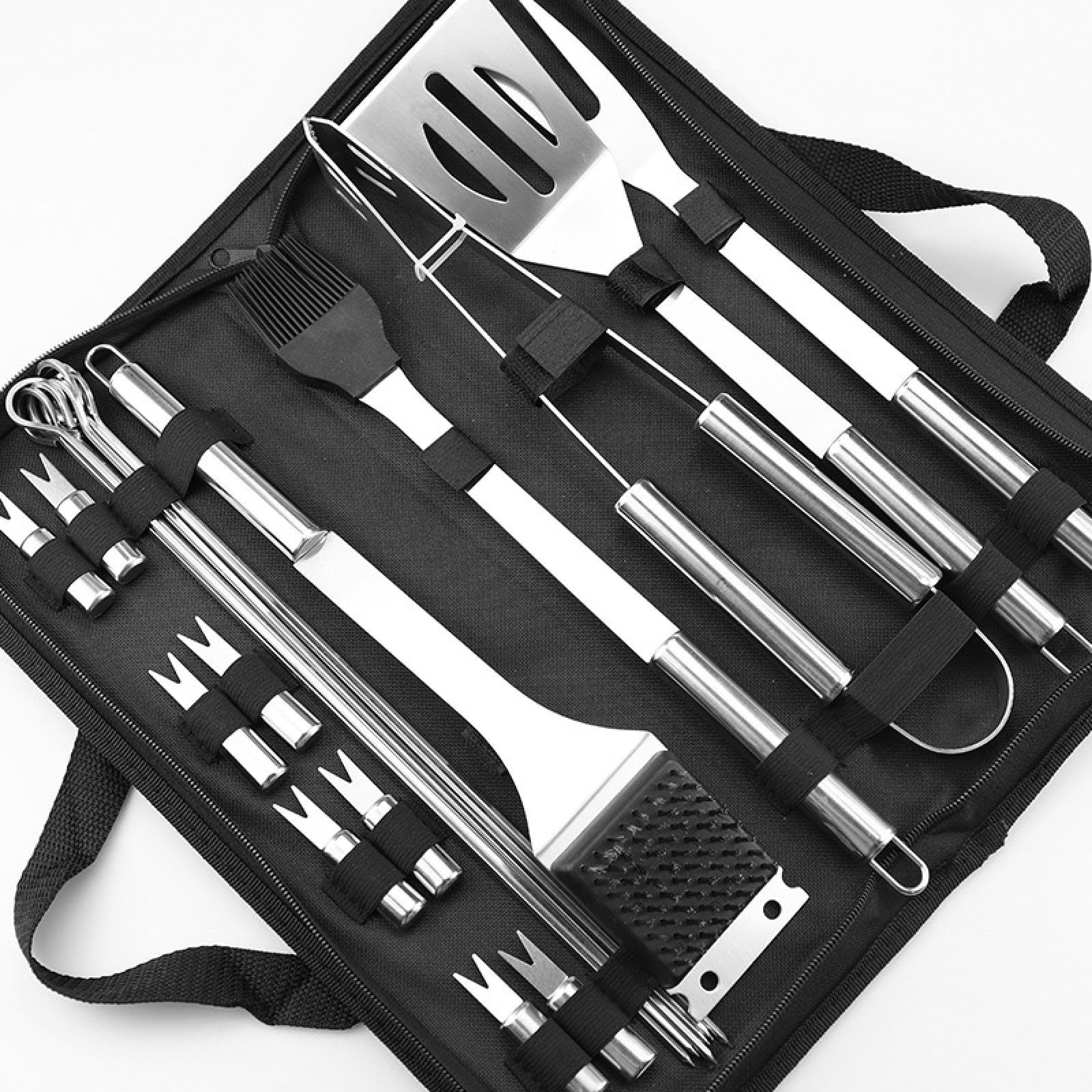 Stainless Steel Grill Portable Oxford Bag 20-Piece Set BBQ BBQ Tool Set Outdoor Home Perfect Barbecue Gift for Men