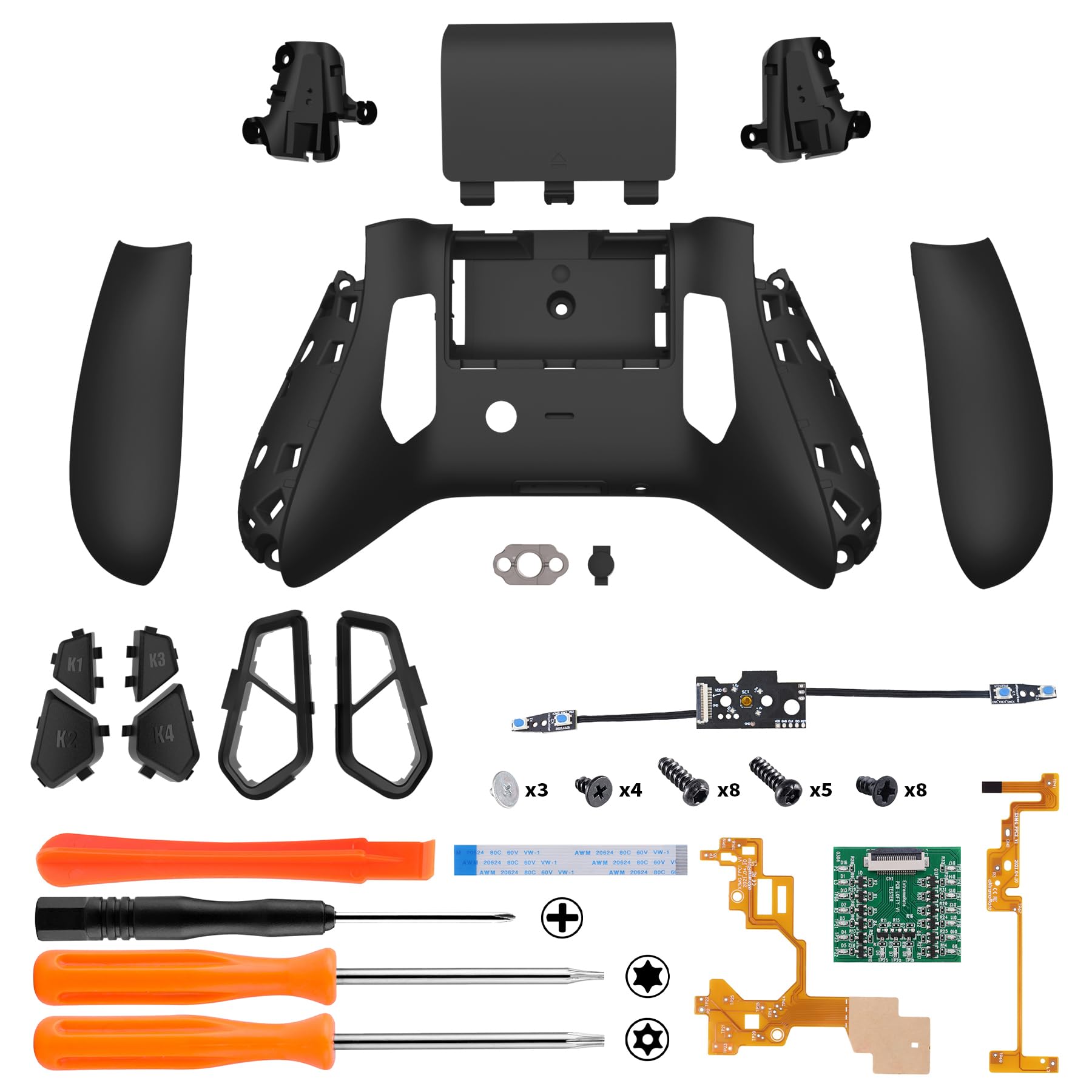 eXtremeRate VICTOR X Remap Kit for Xbox Series X/S Controller, 6 Profiles & Black Redesigned Back Shell & Side Rails & 4 Back Buttons for Xbox Core Wireless Controller - Controller NOT Included