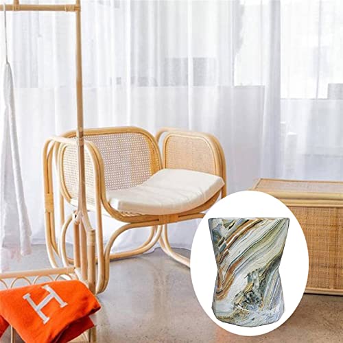 KIROJA Decorative Ceramic Garden Stool, Glazed Marble Texture Living Room Ceramic Stool, Suitable for Living Room, Balcony, Garden, Etc (Color : B)