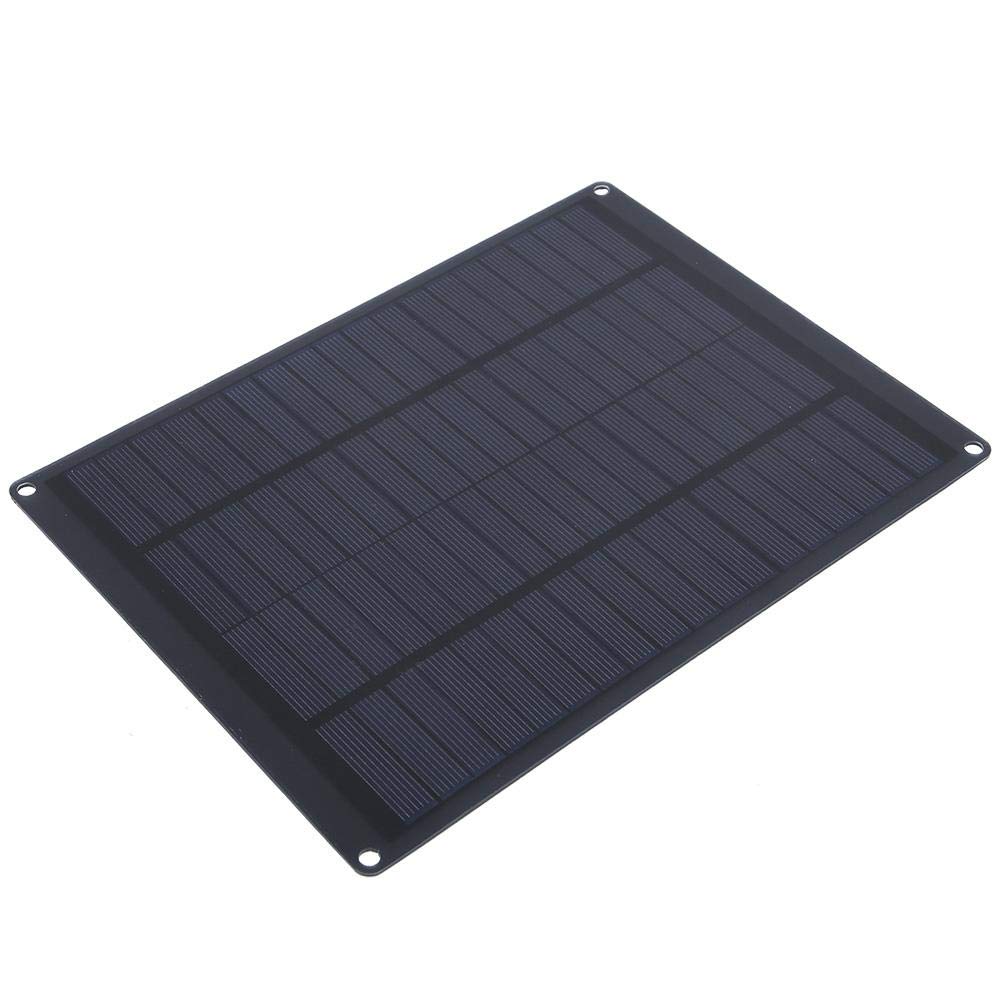 18V 5.5W Portable Polycrystalline Silicon USB Solar Power Cell Panel, for Outdoor Charging Car, Boats, Camping, Fishing, Hiking