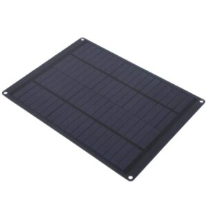 18V 5.5W Portable Polycrystalline Silicon USB Solar Power Cell Panel, for Outdoor Charging Car, Boats, Camping, Fishing, Hiking