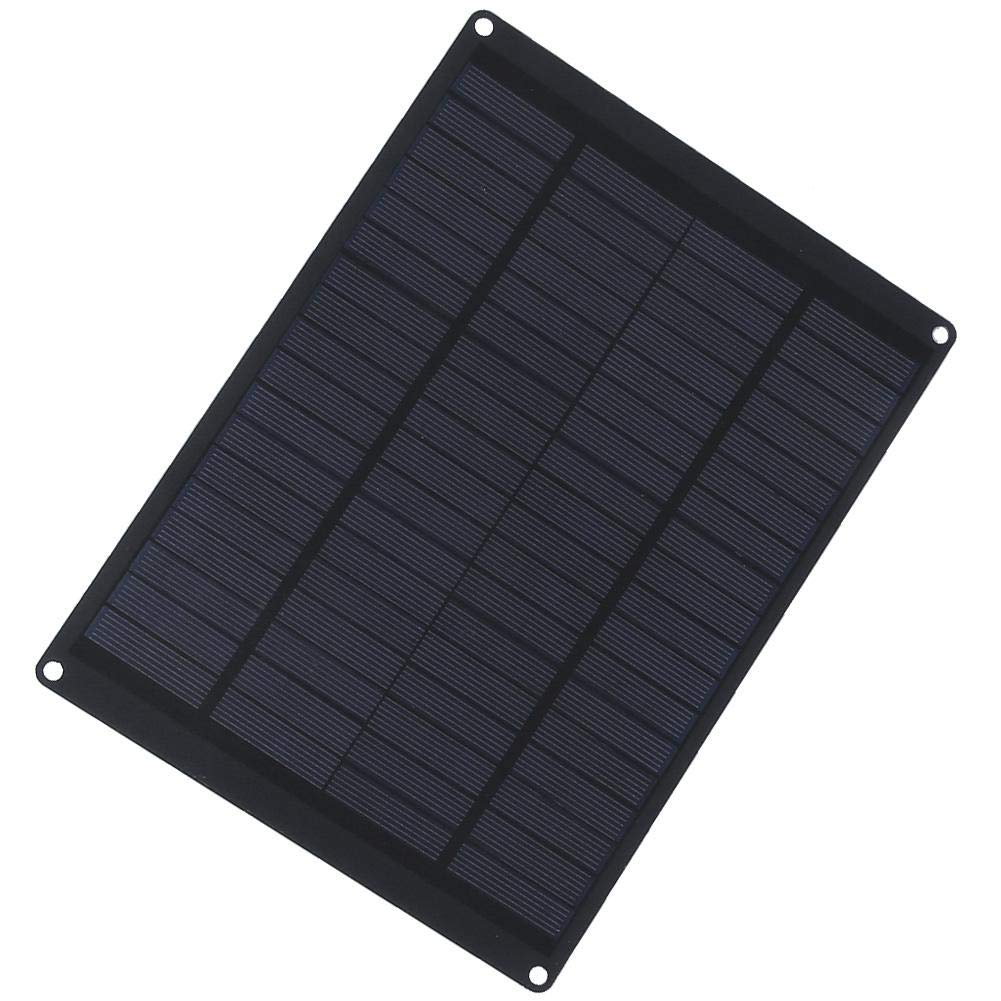 18V 5.5W Portable Polycrystalline Silicon USB Solar Power Cell Panel, for Outdoor Charging Car, Boats, Camping, Fishing, Hiking