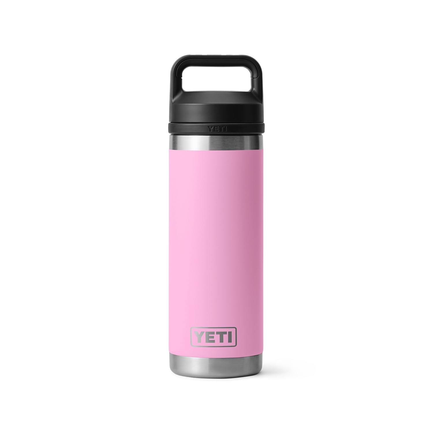 YETI Rambler 18 oz Bottle, Vacuum Insulated, Stainless Steel with Chug Cap, Power Pink