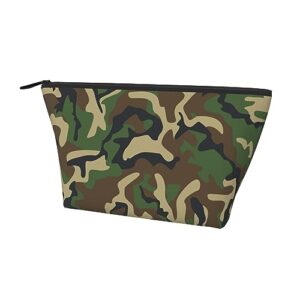 Lightweight Travel Portable Cosmetic Bag Compatible with Army Classic Camouflage Pattern, Casual Toiletry Makeup Carrying Pouch Multifunction Coin Cash Storage Cases for Women