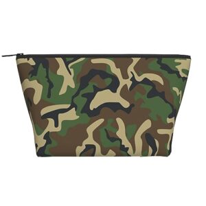 Lightweight Travel Portable Cosmetic Bag Compatible with Army Classic Camouflage Pattern, Casual Toiletry Makeup Carrying Pouch Multifunction Coin Cash Storage Cases for Women