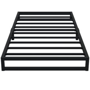 Lutown-Teen 6 Inch Twin XL Bed Frames Heavy Duty Sturdy Metal Platform Bed Frame No Box Spring Needed, Noise Free, Easy Assembly, Black