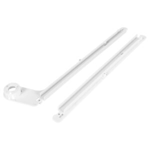 hecasa refrigerator slide rail sets compatible with frigidaire kenmore refrigerator replacement for 240349701 240356501 side-by-side refrigerator slide rail white abs plastic meat pan hanger