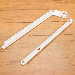 HECASA Refrigerator Slide Rail Sets Compatible with Frigidaire Kenmore Refrigerator Replacement for 240349701 240356501 Side-By-Side Refrigerator Slide Rail White ABS Plastic Meat Pan Hanger