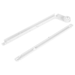 HECASA Refrigerator Slide Rail Sets Compatible with Frigidaire Kenmore Refrigerator Replacement for 240349701 240356501 Side-By-Side Refrigerator Slide Rail White ABS Plastic Meat Pan Hanger