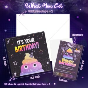 Birthday Card | Musical Pop Up Birthday Cards w Lights | Blow Out Candle and Play Rocking Happy Birthday Music Pop-Up Card | Cool Greeting Card for the Coolest | for Him & Her, Men & Women