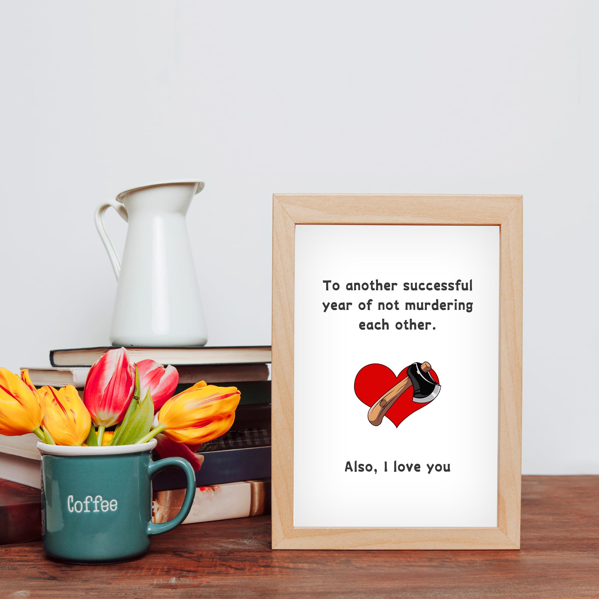 Zoytonky Funny Birthday Card for Husband Wife, Humorous Birthday Card for Him Her, Naughty Anniversary Card for Women Men, To Another Successful Year of Not Murdering Each Other