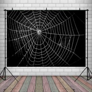 Lofaris Halloween Spider Web Backdrop Black Horrible Birthday Baby Shower Bridal Party Spooky Decorations Banner Photography Background Pink Ghost Spider Web Bat Horrible Party Photoshoot 9x6ft