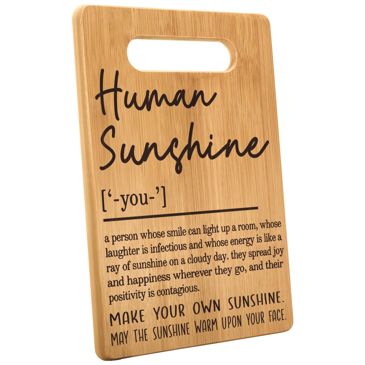 Human Sunshine Definition Gifts Thank You Birthday Gifts for Women Appreciation Inspirational Gifts for Friends Female Coworker Teacher Sister Mom Aunt BFF Grandma Nurse Cutting Serving Board