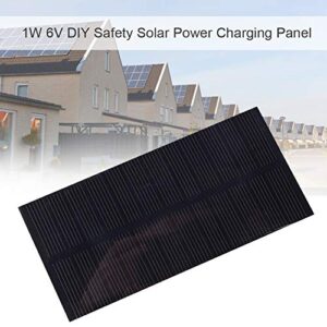 Delaman Solar Panel, DIY Safety Solar Power Charging Panel Monocrystalline Silicon