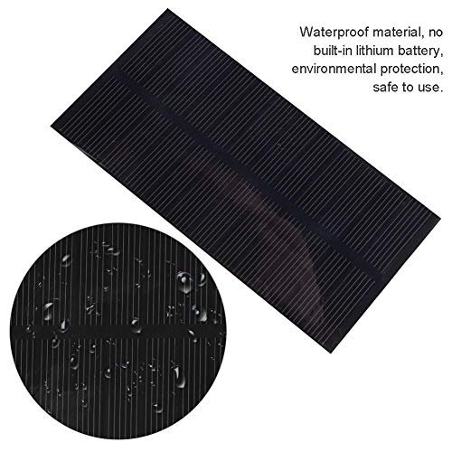 Delaman Solar Panel, DIY Safety Solar Power Charging Panel Monocrystalline Silicon