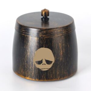 Jack Skellington Ashtray for Car Mini Trash Can w/Lid, Halloween Nightmare Before Christmas Tiny Garbage Bin for Office Countertop,Desk Tabletop, Car Garbage Cans Automotive Ashtrays