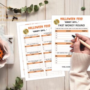 Halloween Friendly Feud Game - The Hilarious Party Game of Guessing Top Answers,Feud Game for Adults,Halloween Party Game,Classroom Game,Family Game Night,Team Ice Breaker Game-1