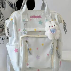 irLocy Star Backpack Y2K Backpack College Backpack Cute Preppy Backpack Aesthetic Backpack Y2K Accessories (beige)