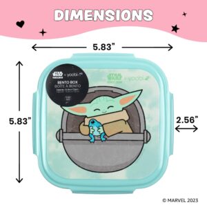 Yoobi Star Wars X Grogu Bento Box and Ice Pack – 3 Compartment Lunch Box, Dishwasher & Microwave Safe Food & Snack Container for Kids & Adults – BPA & PVC Free, Leakproof