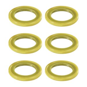 UTSAUTO 6Pcs Gearcase Drain Plug Seal 12-19183Q02 Lower Unit Seals Replacement for 3/8”-16 Drain Fill Screws