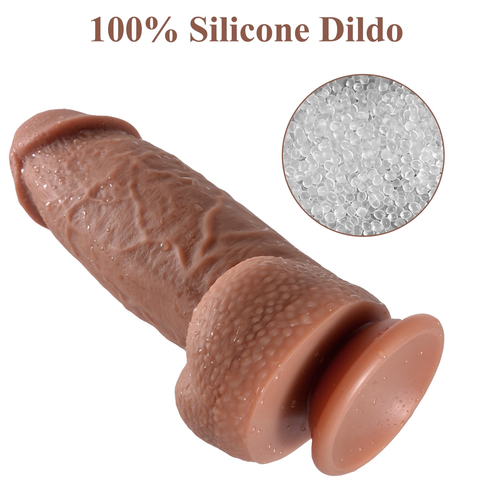 ferch Sex Toys Huge Thick Dildos, 2.4'' Diameter Realistic Silicone Anal Dildo with Strong Suction Cup for Hands-Free Play, Adult Sex Toys Big G Spot Dildo Lifelike Penis Adult Toys for Women Couple