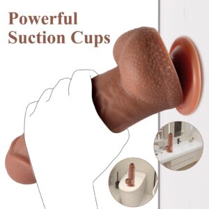 ferch Sex Toys Huge Thick Dildos, 2.4'' Diameter Realistic Silicone Anal Dildo with Strong Suction Cup for Hands-Free Play, Adult Sex Toys Big G Spot Dildo Lifelike Penis Adult Toys for Women Couple