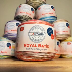 Troyarn Royal Batik (1- Skeins Pack) Ombre Yarn with Rainbow Colors,Soft Yarn for Crocheting and Knitting0 Anti-Pilling Acrylic 1x140 gr (1x383 yds) (10606)