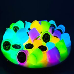 36 Pack Glow in The Dark Slime Kit, Crystal Galaxy Slime, Multi Colors - Blue, Pink, Light Blue, Yellow, Orange etc. Slime Party Favors Gift, for Kids Party, Education