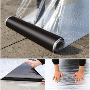 Bitumen Self-Adhesive Tape for Roof and Leak Repair,Heat Insulation Resistant Waterproof,Aluminum Coating Repair Sealant Seal Strip for Repairing Roof Crack,Gutter and Hole,Custom (0.1x1m)