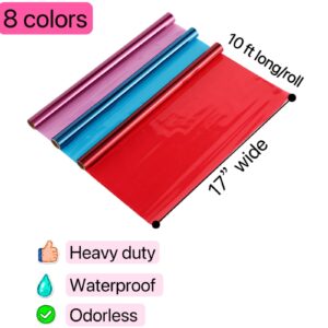 shareluck 8 Colors - Colored Cellophane Wrap for Gift Baskets & DIY Craft - Colored Cello Wrap, Easter Decoration-(17” x 10ft x 8Rolls)