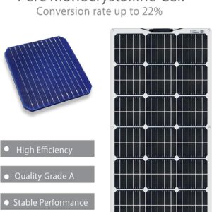 CAJUCA 300W Flexible Solar Panel Mono Module Kit 40A Solar Controller Battery Power Charging, for Boat, Car, Caravan