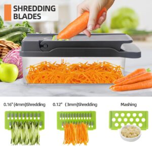 Vegetable Chopper Vegetable Cutter Mandoline Vegetable Slicer - Veggie Onion Potato Salad Food Chopper Manual-Veg Chopper and Dicer/Julienner- Kitchen Tools & Gadgets, Includes a Free Egg Slicer.