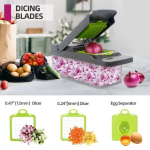 Vegetable Chopper Vegetable Cutter Mandoline Vegetable Slicer - Veggie Onion Potato Salad Food Chopper Manual-Veg Chopper and Dicer/Julienner- Kitchen Tools & Gadgets, Includes a Free Egg Slicer.