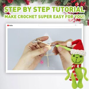 ALODNY Crochet Kit for Beginners,Christmas Crochet Kit for Beginners Adults,Knitting Kits Hooks Yarn Set with Step-by-Step Video Tutorials