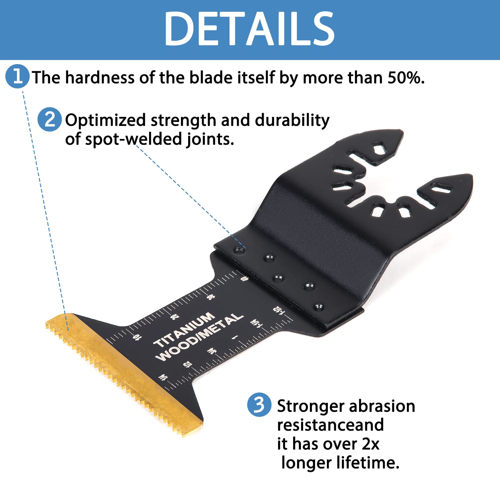 91Pack Oscillating Saw Blades,Premium Oscillating Tool Blades to Cut Wood Metal Plastics, Multitool Blades Kit Compatible with Dewalt Milwaukee Makita Ryobi Bosch Fein Rockwell (91)