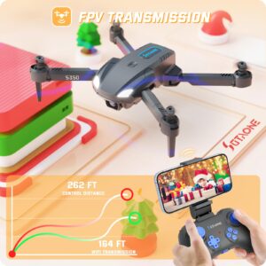 SOTAONE S350 Drone with Camera for Adults, Mini Drones for Kids with 1080P HD FPV Live Video, Remote Control Helicopter Toys Gifts for Boys Girls, Altitude Hold, One Key Start, 3D Flips, 2 Batteries