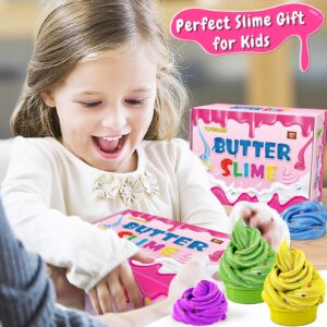 15 Pack Butter Slime Kit for Kids, Stress Relief Toys for Boys & Girls, Scented DIY Slime Toy for Party Favor, Soft and Non-Sticky, Birthday Gifts Prize for Girl Boys Kids 6 7 8 9 10 11 12