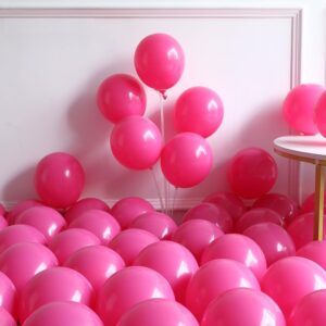 Makeup Balloon Garland Arch Kit 135PCS Hot Pink and Black Latex Balloons with Lipstick and High Heels Foil Balloon for Pink Girl Spa Day Themed Bridal Shower Birthday Party Decorations