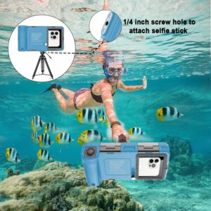 ShellBox Case Diving Case 2nd Gen for Phone/Samsung Galaxy Series, Universal Phones[4.9-6.9 Inch],Snorkeling[15m/50ft] Full Body Protector(Blue-Grey)