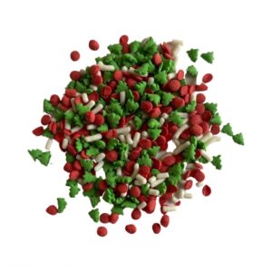 2 ounce christmas trees dots ornament quins quinns winter sprinkles holidayred green frozen blizzard ice snowflake sprinkle mix third cup