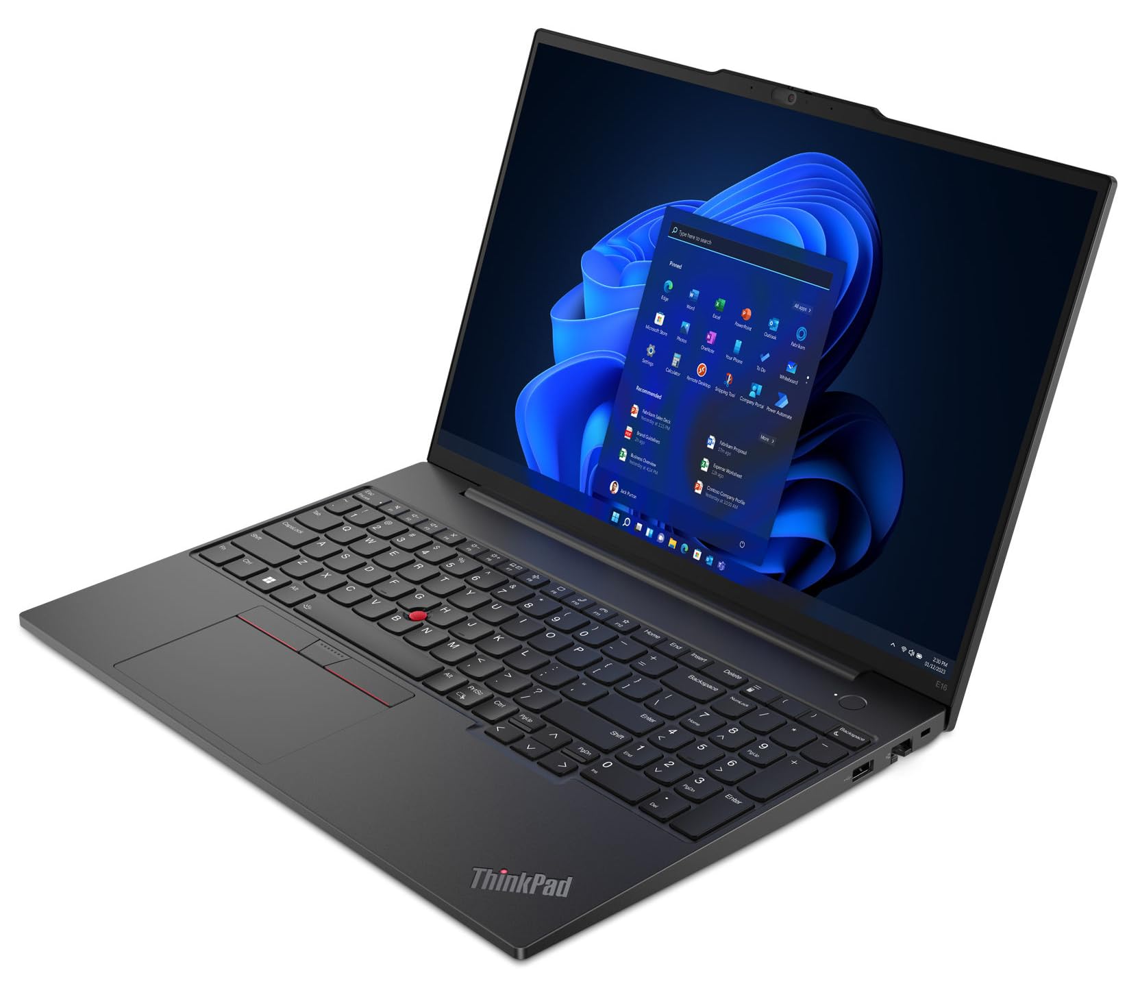 Lenovo ThinkPad E16 Gen 1 16" WUXGA Touchscreen (Intel 13th Gen i7-1355U, 16GB RAM, 512GB PCIe SSD, IPS) Business Laptop, Backlit Keyboard, Fingerprint, Wi-Fi 6, 1080P Webcam, Win 11 Pro - Black