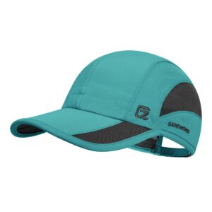 GADIEMKENSD Cooling Running Hat Quick Dry Summer Baseball Cap UPF50+ Sports Sun Caps Breathable Mesh Trucker Dad Hats Unstructured for Golf Tennis Hiking Gym Travel Camping Turquoise M