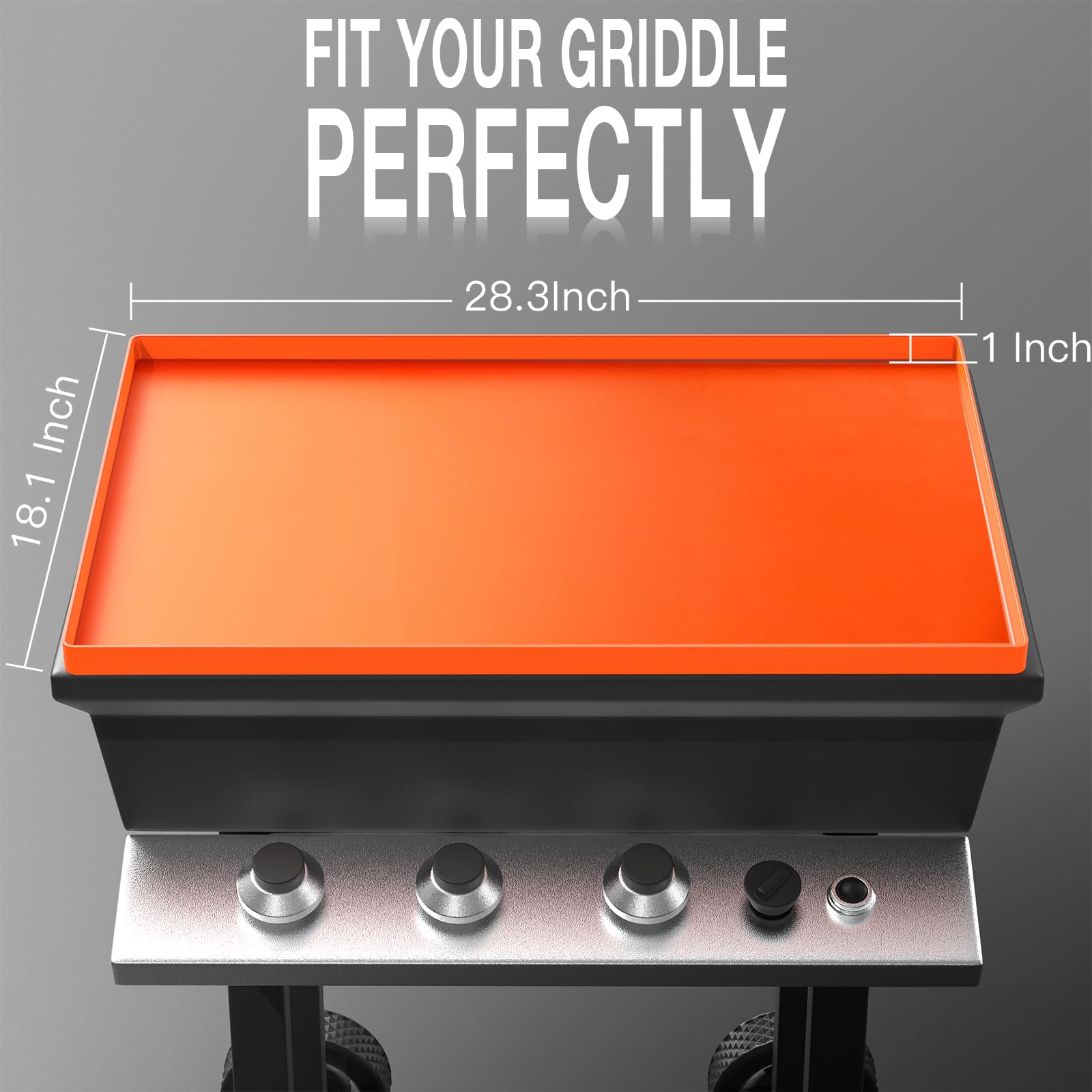 Silicone Griddle Mat Cover for Blackstone, 28 Inch Food Grade Silicone Grill Buddy Mats for Blackstone, Reusable&Durable Heavy Duty Griddle Accessories, All Season Cooking Surface Protective Cover