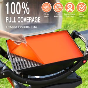 Silicone Griddle Mat Cover for Blackstone, 28 Inch Food Grade Silicone Grill Buddy Mats for Blackstone, Reusable&Durable Heavy Duty Griddle Accessories, All Season Cooking Surface Protective Cover