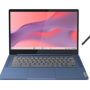 Lenovo Chromebook Slim 14" FHD Touchscreen Laptop | MediaTek Kompanio 520 | 4GB DDR4 | 64GB eMMC | Arm Mali-G52 MC1 | Chrome OS | Blue| Bundle with Stylus Pen