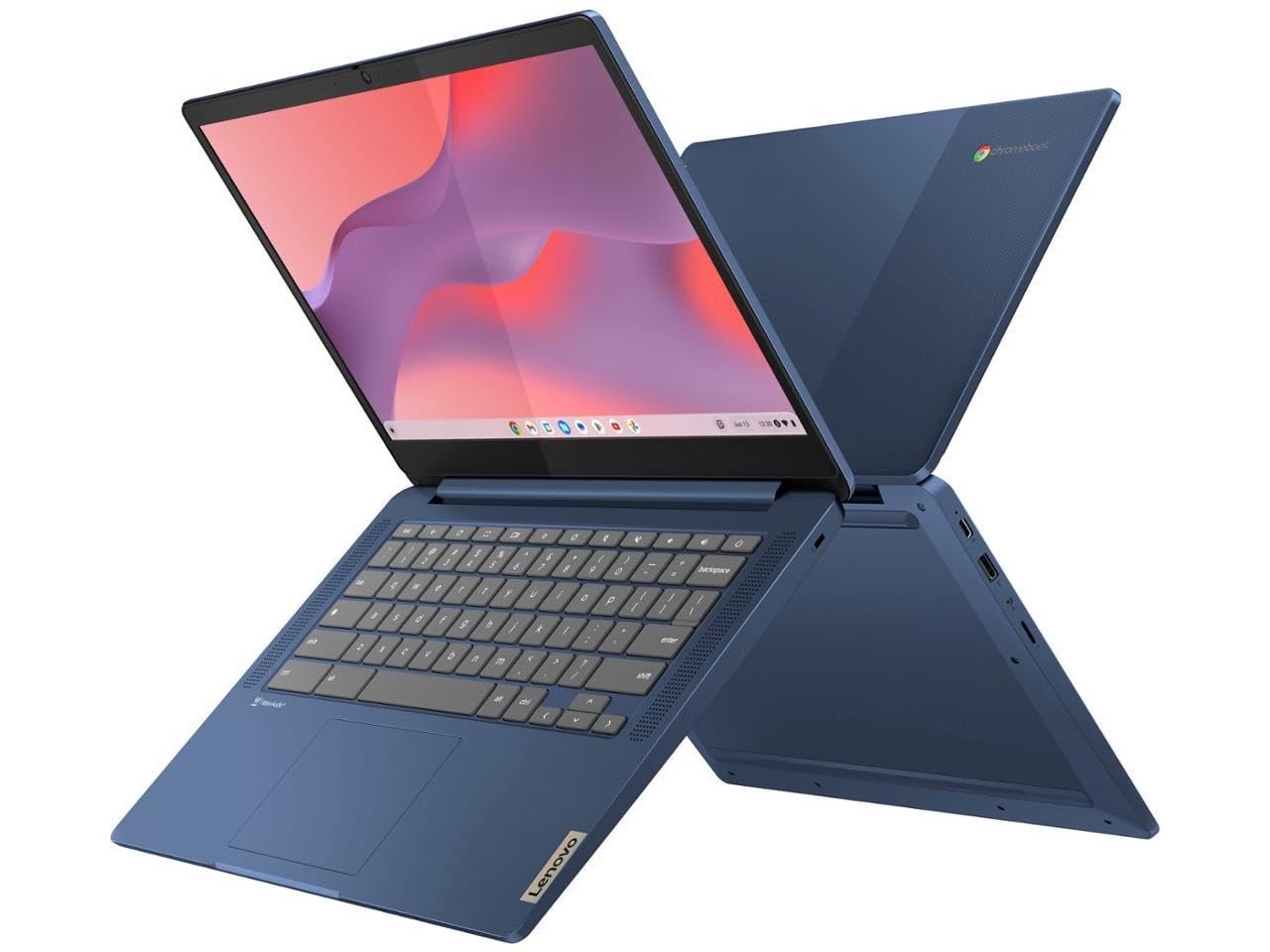 Lenovo Chromebook Slim 14" FHD Touchscreen Laptop | MediaTek Kompanio 520 | 4GB DDR4 | 64GB eMMC | Arm Mali-G52 MC1 | Chrome OS | Blue| Bundle with Stylus Pen