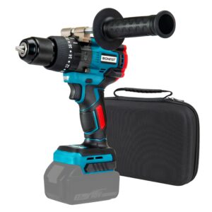 ironfist cordless drill for makita 18v batteries, 1/2 inch metal chuck impact drill/driver, brushless 150nm max torque, 2 variable speed 2150rpm for professional (no battery)