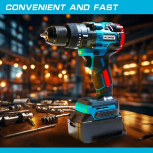 IRONFIST Cordless Drill for Makita 18V Batteries, 1/2 inch Metal Chuck Impact Drill/Driver, Brushless 150Nm MAX Torque, 2 Variable Speed 2150RPM for Professional (NO BATTERY)