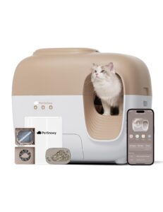 petsnowy (2024 premium version) snow+ automatic cat litter box self cleaning litter box - less smell, minimal tracking