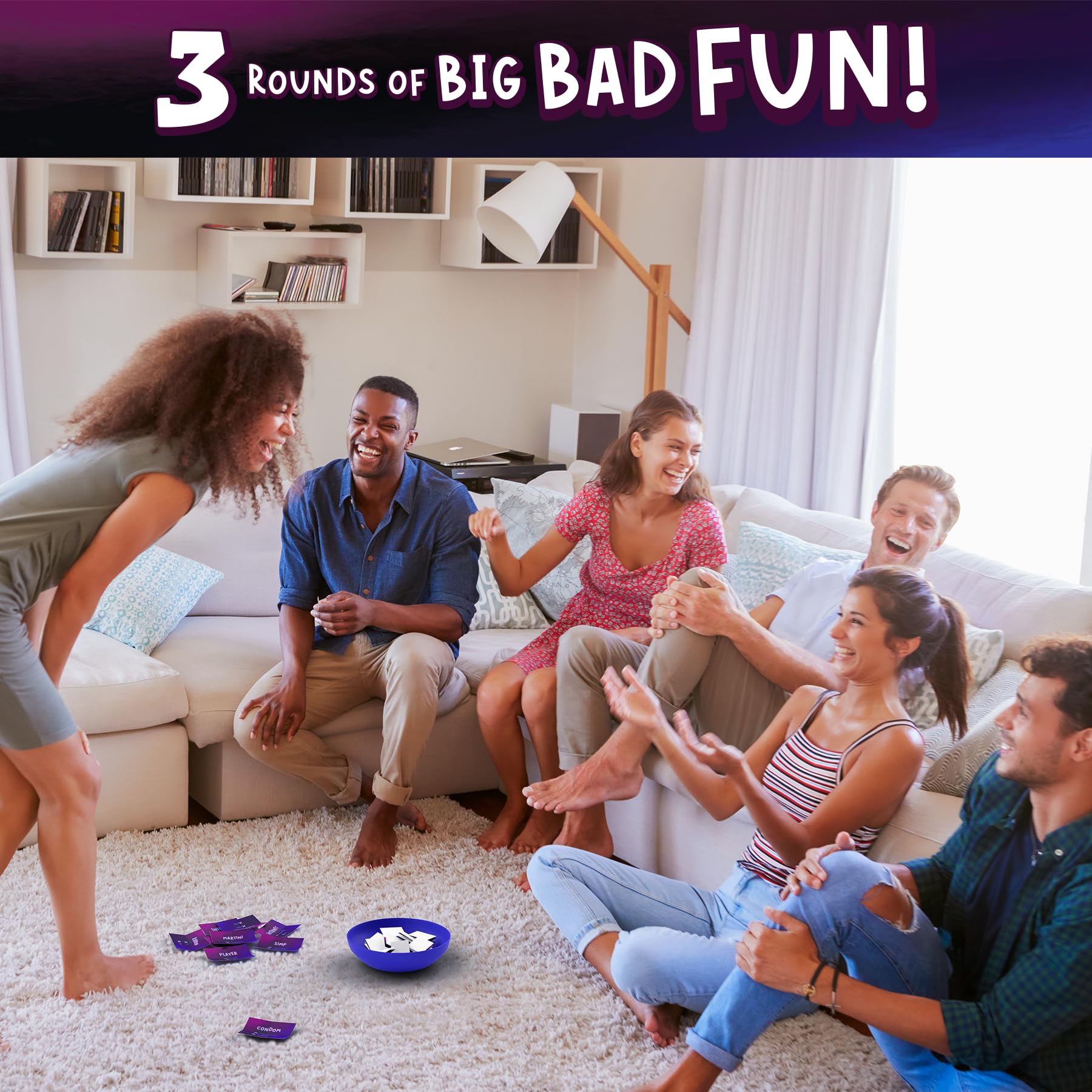 Big Bad Bowl - Ultimate 600 Cards Fun Party Game for Adults, Engaging Icebreakers, Hilarious Group Challenges, Guessing Game, Travel-Friendly, Gifts for Game Night, Ages 18+